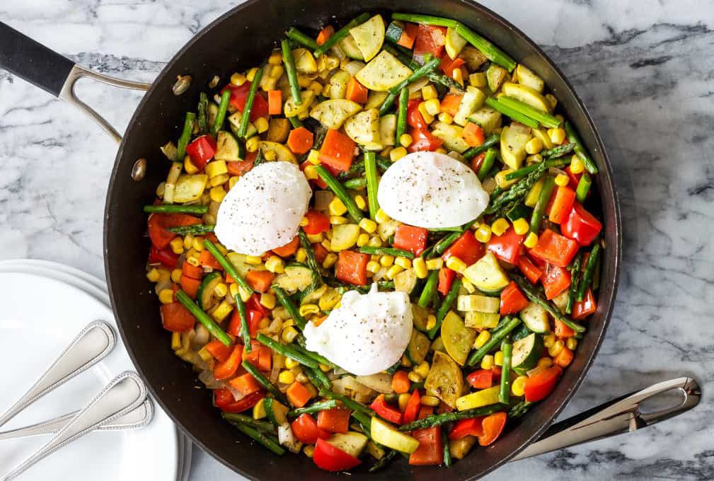 Vegetable Hash With Eggs